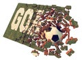 A football puzzle Royalty Free Stock Photo