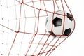 Football in a red net Royalty Free Stock Photo