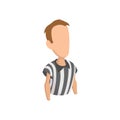 Football referee cartoon icon