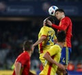 FOOTBALL - ROMANIA vs. SPAIN Royalty Free Stock Photo