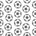 Football seamless pattern for boy. Sports balls on background Royalty Free Stock Photo