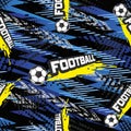 Football seamless pattern for boy. Sports balls on background Royalty Free Stock Photo