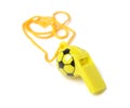 Football shape whistle isolated Royalty Free Stock Photo