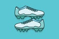 Football Shoes Pair vector icon illustration.