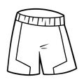 Football shorts, Coloring book for kids, sport equipment Royalty Free Stock Photo