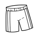 Football shorts, Coloring book for kids, sport equipment Royalty Free Stock Photo