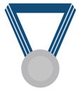 Football sillver medal, icon Royalty Free Stock Photo