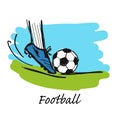 Football, sketch for your design