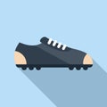 Football sneaker icon flat vector. Sport shoe