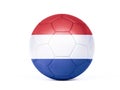 Football or soccer ball in Dutch national colors