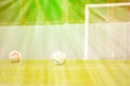 football soccer ball on the field of grasss Royalty Free Stock Photo