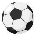 Football or Soccer Ball Flat Icon on White Royalty Free Stock Photo