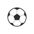 Football soccer ball icon, flat design style. Vector illustration Royalty Free Stock Photo