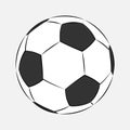 Football Soccer ball icon isolated on white background. Logo Vector Illustration. Cartoon stile. Football sports symbol, Champions Royalty Free Stock Photo