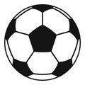 Football or soccer ball icon, simple style Royalty Free Stock Photo