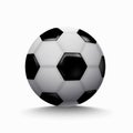 Football soccer ball icon on white background. Royalty Free Stock Photo