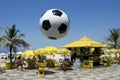 Football Soccer Ball Ipanema Beach Rio Brazil Royalty Free Stock Photo