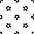 Football soccer ball pattern seamless black Royalty Free Stock Photo