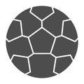 Football or soccer ball solid icon. Soccer-ball, leather sphere symbol, glyph style pictogram on white background. Sport Royalty Free Stock Photo