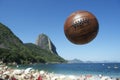 Football Soccer Ball Sugarloaf Mountain Rio de Janeiro Brazil Royalty Free Stock Photo