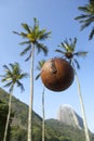 Football Soccer Ball Sugarloaf Mountain Rio de Janeiro Brazil Royalty Free Stock Photo