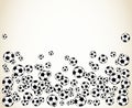 Football, soccer balls background illustration Royalty Free Stock Photo