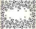 Football, soccer balls background illustration Royalty Free Stock Photo