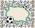 Football, soccer balls background illustration Royalty Free Stock Photo