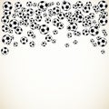 Football, soccer balls background illustration Royalty Free Stock Photo