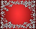 Football, soccer balls background illustration Royalty Free Stock Photo