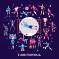 Football Supporters Round Composition Royalty Free Stock Photo