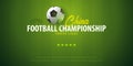 Football or Soccer design banner. China Football championship. Vector ball. Vector illustration.