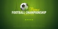 Football or Soccer design banner. France Football championship. Vector ball. Vector illustration.