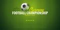 Football or Soccer design banner. Germany Football championship. Vector ball. Vector illustration.
