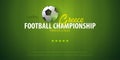 Football or Soccer design banner. Greece Football championship. Vector ball. Vector illustration.