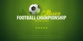 Football or Soccer design banner. Mexico Football championship. Vector ball. Vector illustration.