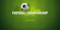 Football or Soccer design banner. Russia Football championship. Vector ball. Vector illustration.