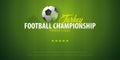 Football or Soccer design banner. Turkey Football championship. Vector ball. Vector illustration.