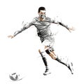 Football soccer dribbling ball splatter