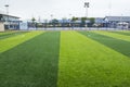 Football and soccer field grass stadium Royalty Free Stock Photo