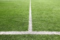 Football and soccer field grass stadium Royalty Free Stock Photo