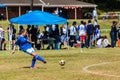 Football Soccer Girl Kicking Ball