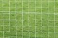 Football, soccer goal net with green grass background Royalty Free Stock Photo