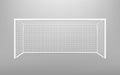 Football soccer goal realistic sports equipment. Football goal with shadow. isolated on transparent background. Vector illustratio