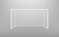 Football soccer goal realistic sports equipment. Football goal with shadow. isolated on transparent background. Vector illustratio Royalty Free Stock Photo