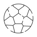 Football or soccer line icon. World cup championships and tournament. Sport and fitness line icons infographic vector ball Royalty Free Stock Photo