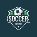 Football, soccer logo. sport emblem. vector illustration Royalty Free Stock Photo