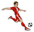 Football Soccer Player Cartoon Character