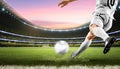 football soccer player kicking in action in white team euro cup, nations cup ,world cup ,real madrid,