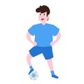 Football or soccer player standing cool pose sportsman